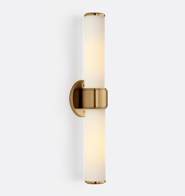Rigdon Double Glass Sconce | Rejuvenation