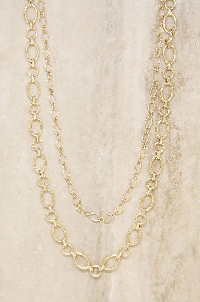 Large Links Double 18k Gold Plated Chain Necklace | Ettika