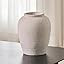 LB2 White Ceramic Large Vase, 11" Tall Zen Style, Terra Cotta Pitcher, Distressed Farmhouse Decor... | Amazon (US)