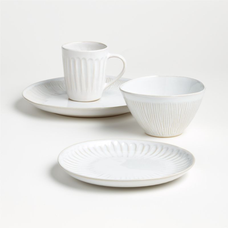 Dover 4-Piece White Place Setting + Reviews | Crate & Barrel | Crate & Barrel
