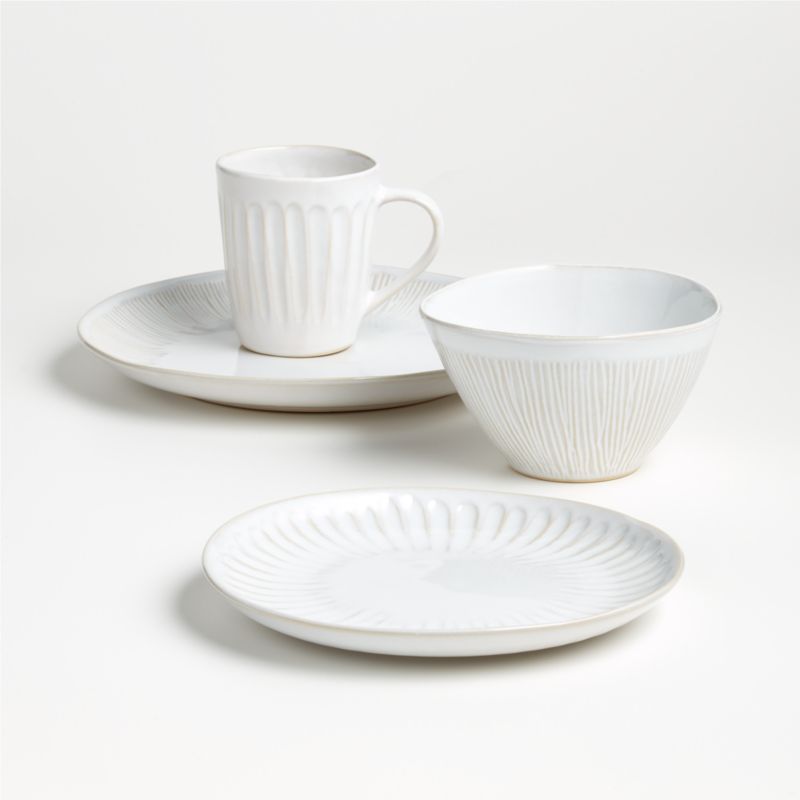 Dover 4-Piece White Place Setting + Reviews | Crate and Barrel | Crate & Barrel