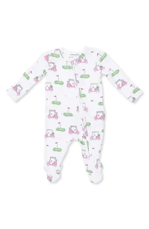 Angel Dear Kids' Golf Carts Two Way Zip Ruffle Footie in Ivory at Nordstrom, Size Newborn | Nordstrom