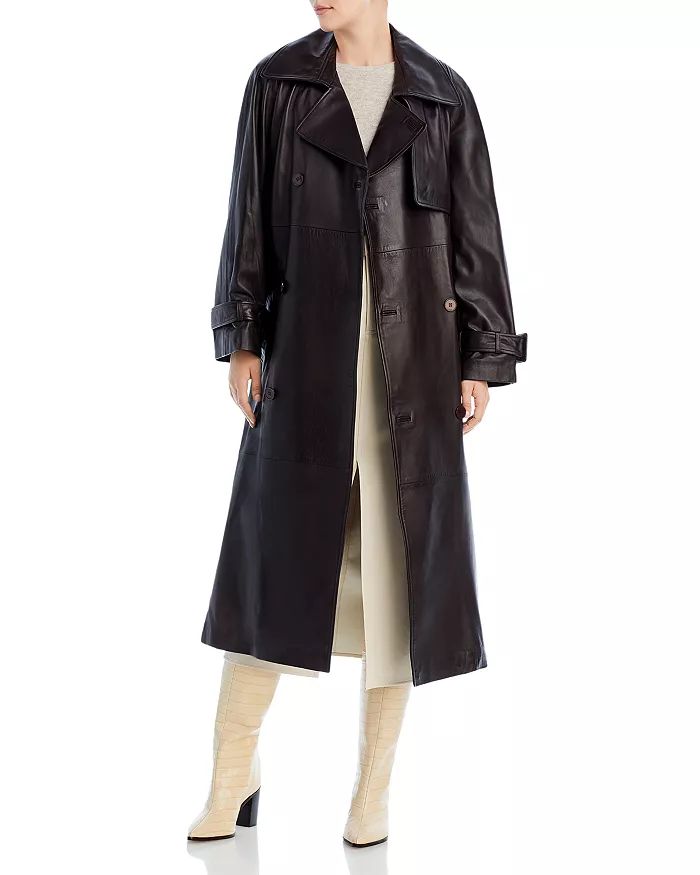 Henri Belted Leather Trench Coat | Bloomingdale's (US)