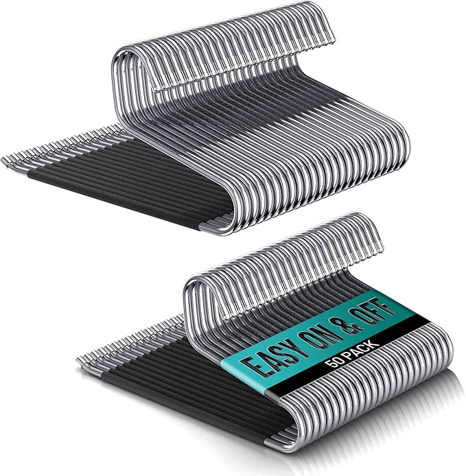 Metal Pants Hangers for Men- Pant Hangers Non Slip Open Ended Trouser Hanger, Black Dress Pants H... | Amazon (US)