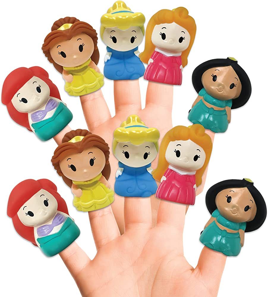 Disney Princess 10 Pc Finger Puppet Set - Party Favors, Educational, Bath Toys, Story Time, Beach... | Amazon (US)