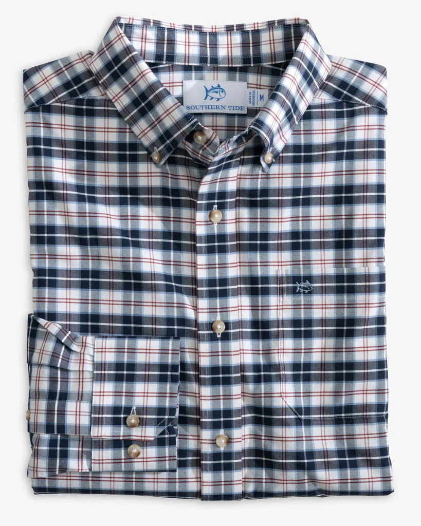Coastal Passage Dearview Plaid Sport Shirt | Southern Tide