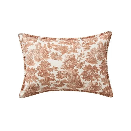 My Texas House 14" x 20" Forest Toile Rust Oblong Decorative Pillow | Walmart (US)
