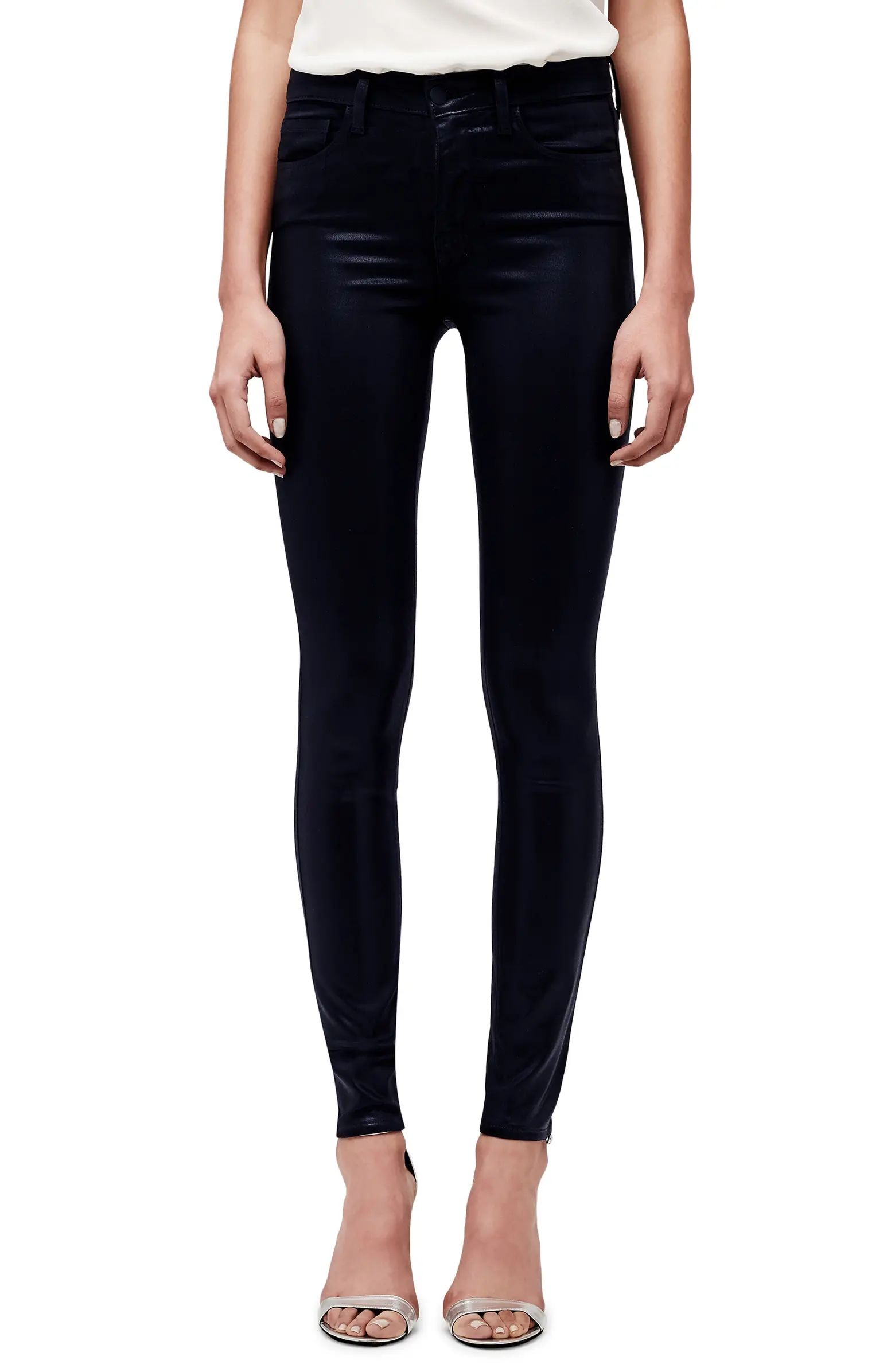 Marguerite Coated High Waist Skinny Jeans | Nordstrom