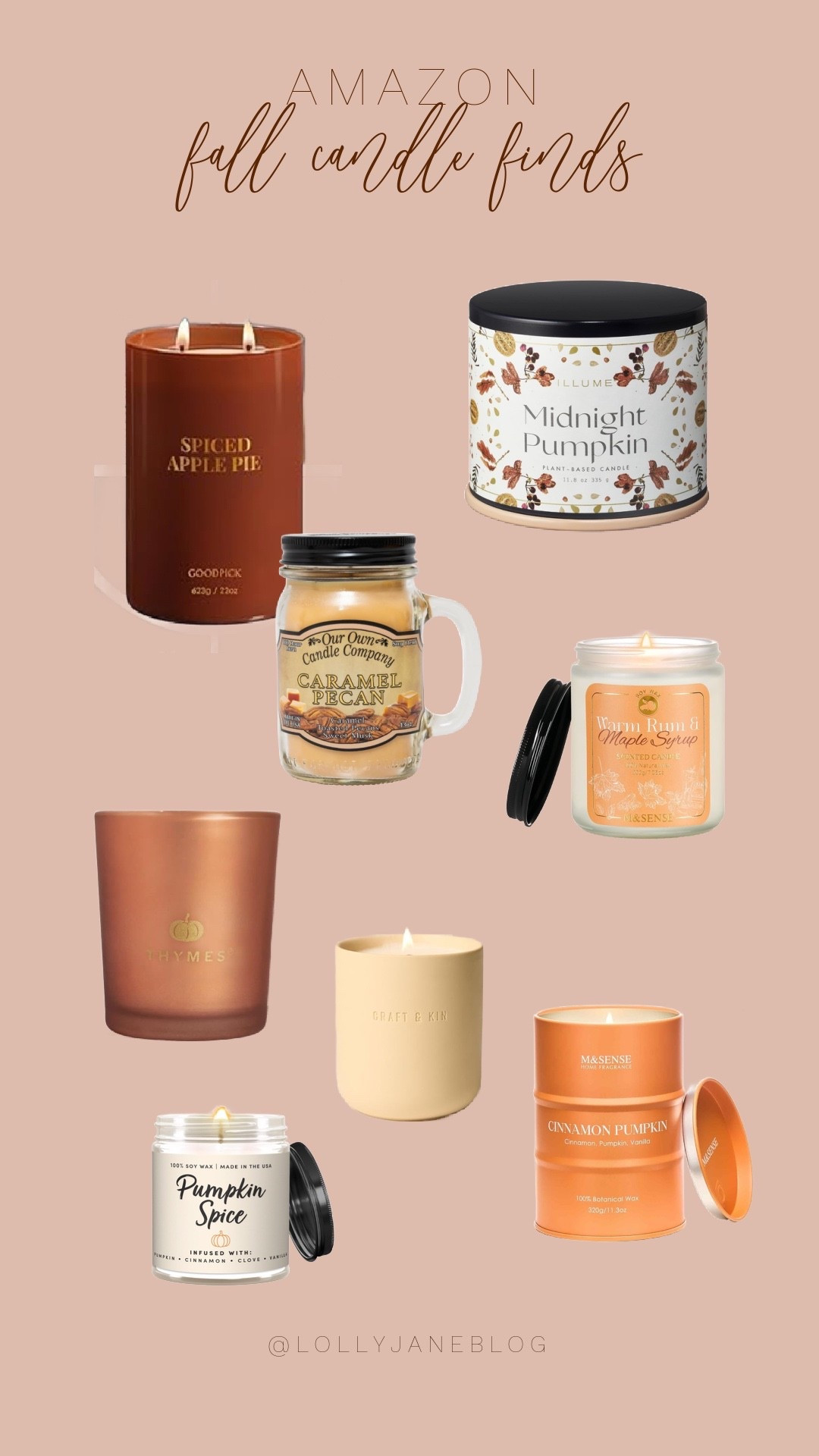 Fall is in the air—and nothing sets the mood like the perfect candle 🍁🍂 Amazon has so many dreamy fall scents right now, from warm vanilla and spiced pumpkin to cozy woods and crisp apple. Whether you’re curling up with a blanket or hosting friends, these candles instantly make your space feel like autumn. Cozy vibes, lit. ✨🕯️

#AmazonFallFinds #FallCandles #CozySeason #AmazonHome #CandleLovers #AutumnVibes #LTKFall #HomeScents

#LTKHome #LTKStyleTip #LTKSeasonal