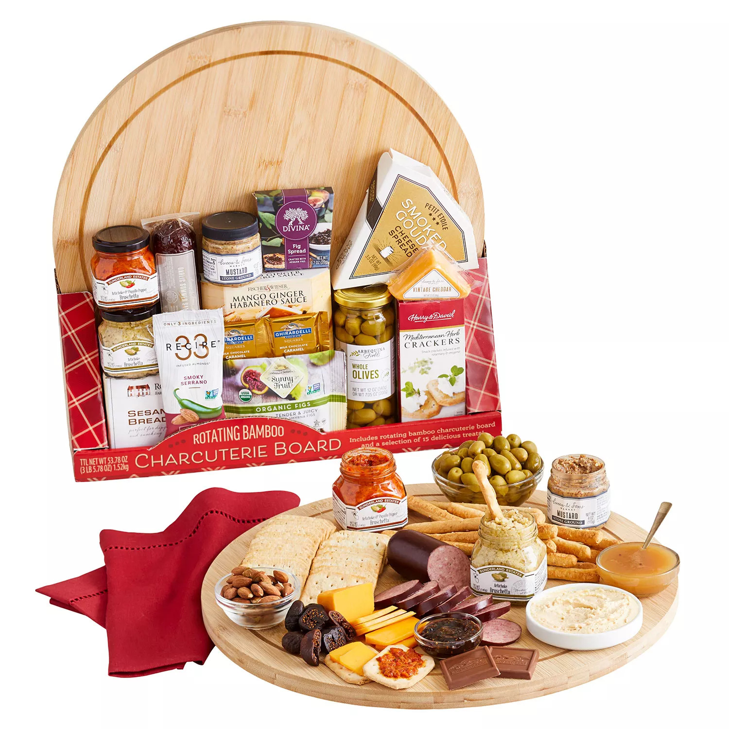 Rotating Bamboo Charcuterie Board Gift Set | Sam's Club