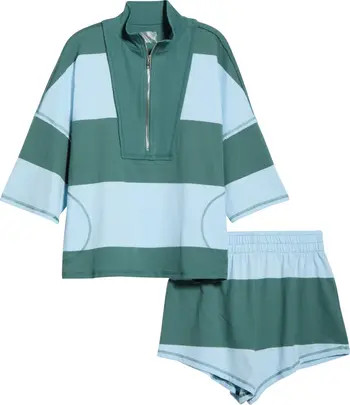 Retro Rugby Half Zip Top & Shorts Set | Nordstrom