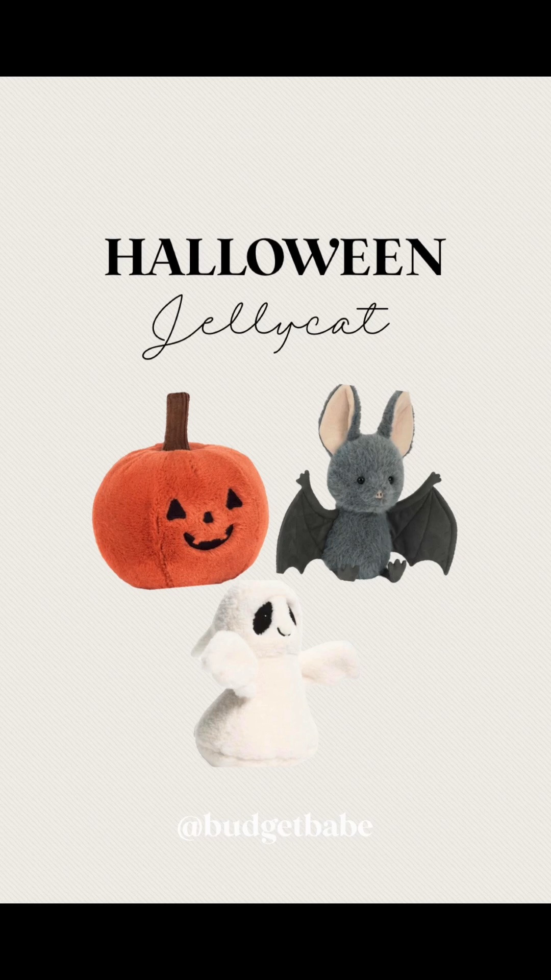Halloween Jellycat plushies, too cute not to share! #spookyseason
