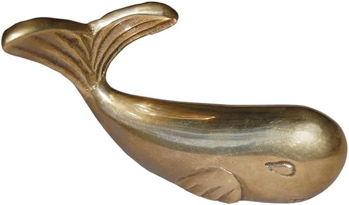 Schooner Bay Co. Antiqued Brass Whale Paper Weight, Antique Vintage Nautical Beach Decor | Amazon (US)