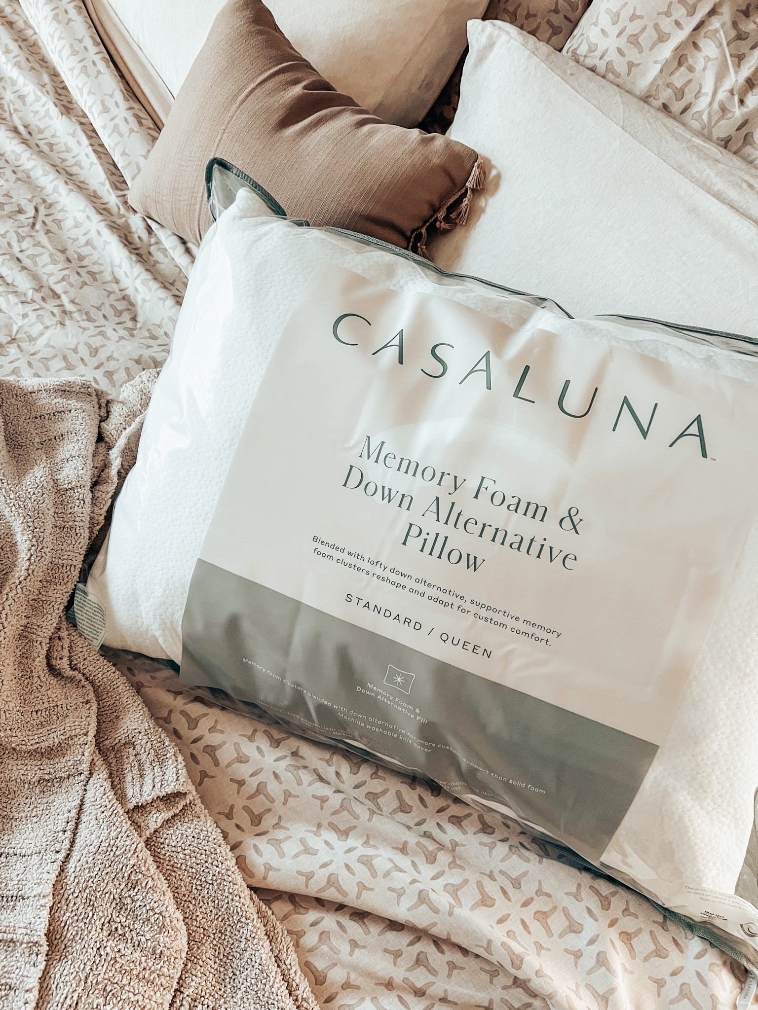 Memory Foam & Down Alternative Bed Pillow - Casaluna™ : Target