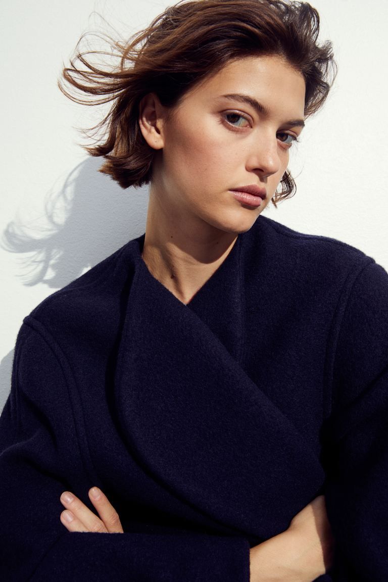 Wool-blend jacket - Black - Ladies | H&M GB | H&M (UK, MY, IN, SG, PH, TW, HK)