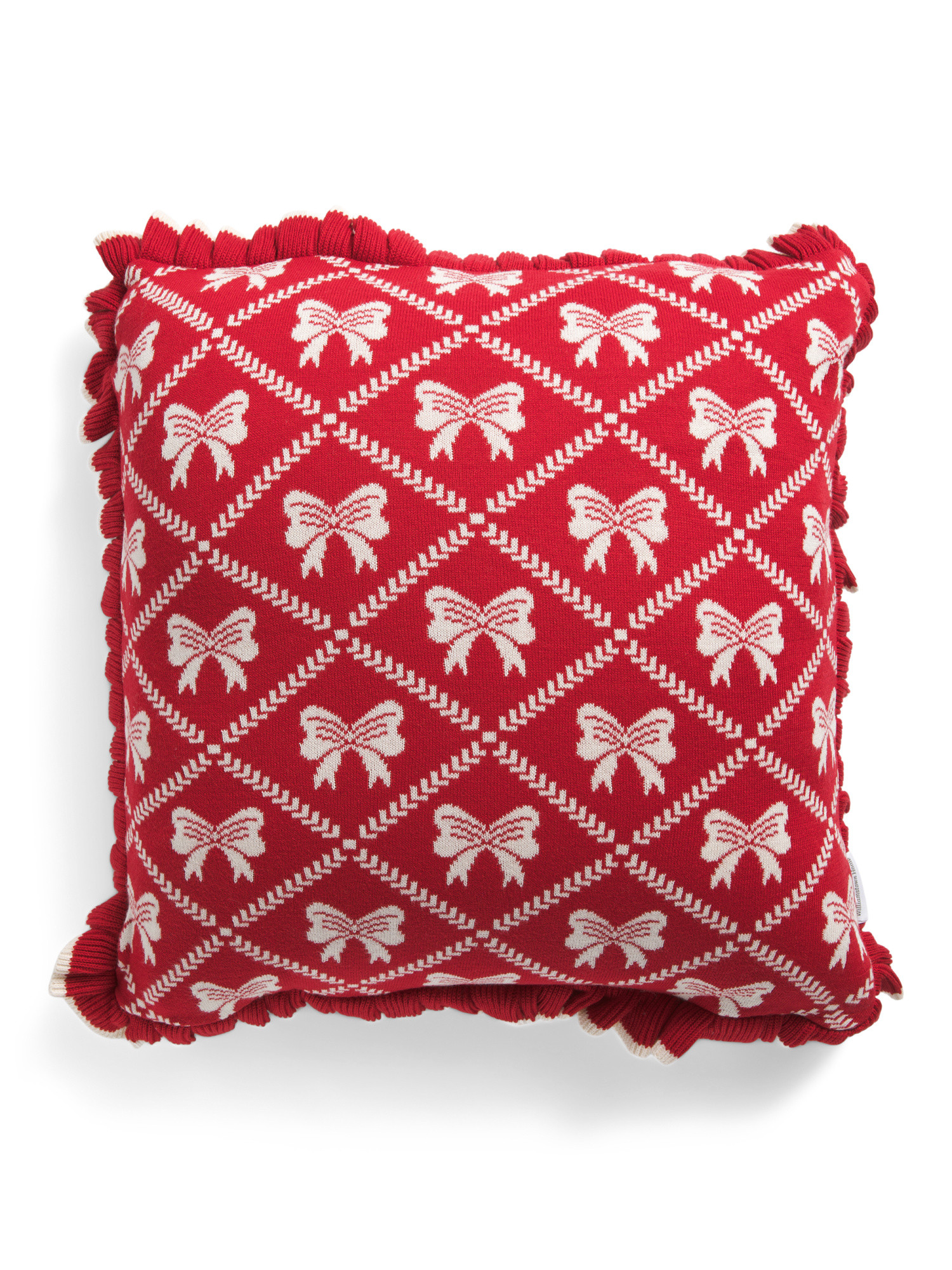 18x18 Bow Pillow With Ruffle Edges | Throw Pillows | Marshalls | Marshalls