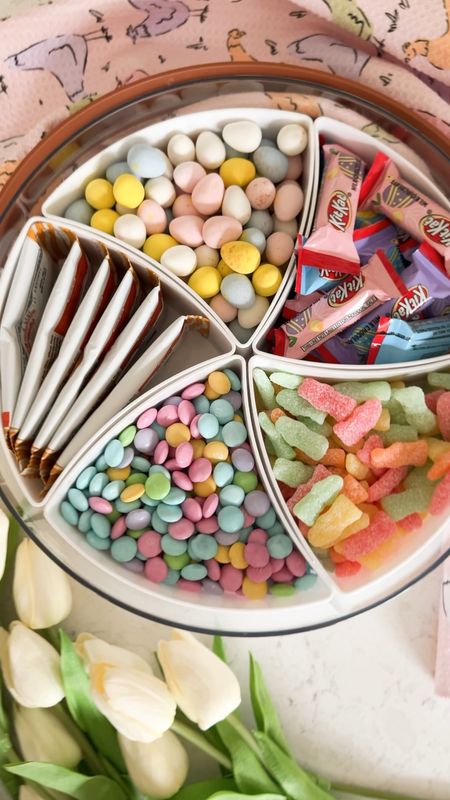 Easter Candy Tray! 

Chocolate candies, mini waffles, mini eggs Easter chocolate candy pack, sour patch kids, kit kat, Serving Tray with Lid and Handle! 

#LTKhome #LTKkids #LTKfindsunder50