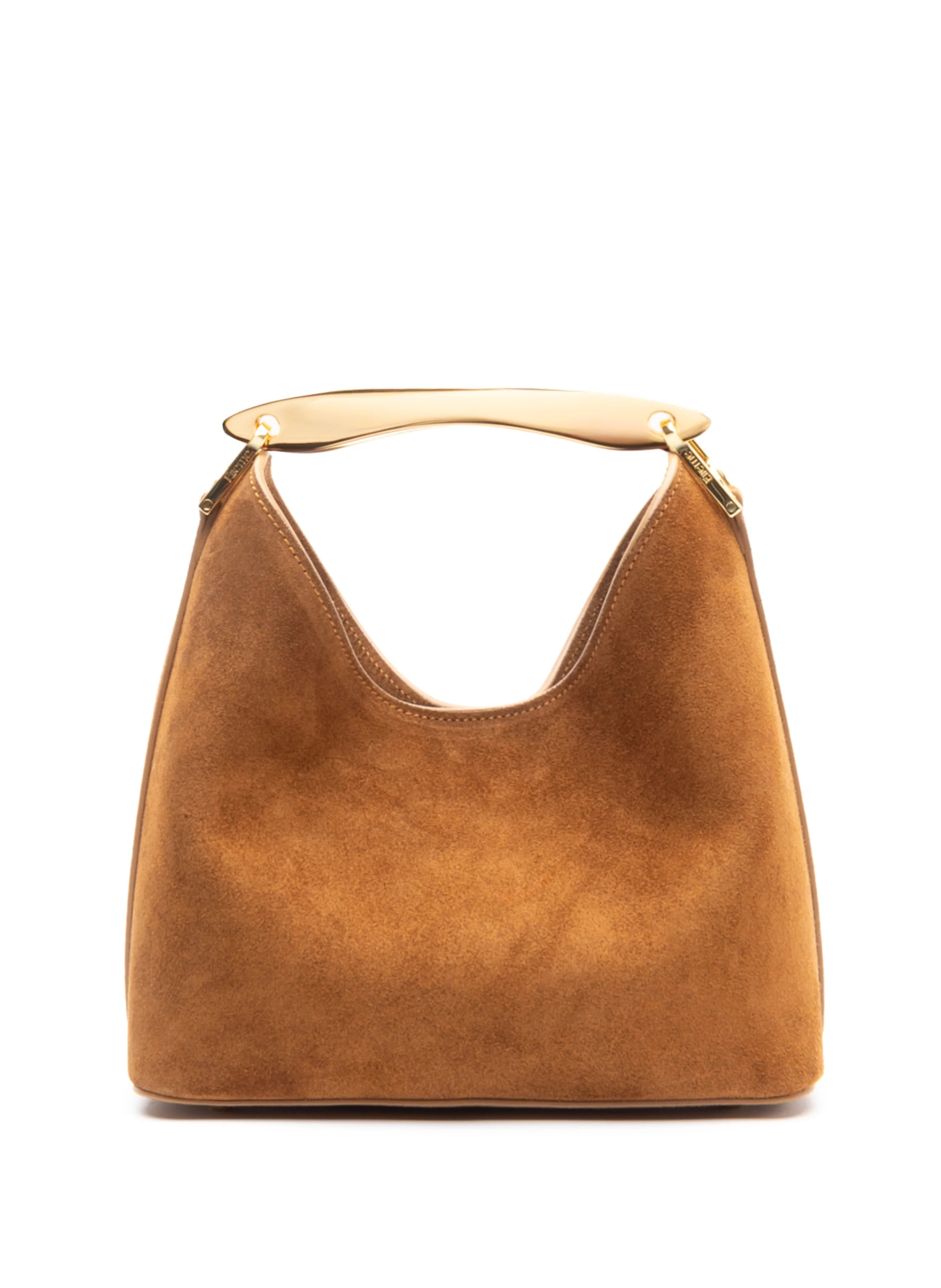 Boomerang Suede Cognac - Textured Suede Handbag - Elleme | Elleme