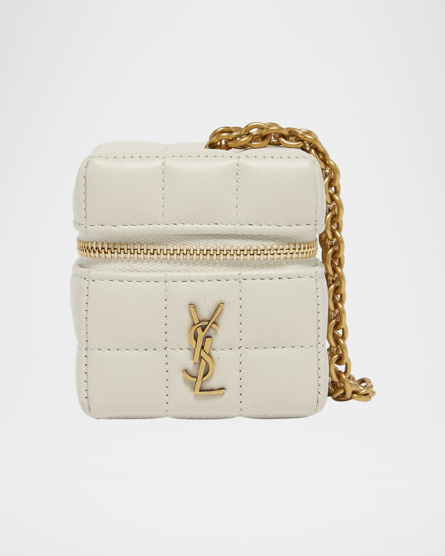 Saint Laurent Mini YSL Cube Leather Top-Handle Bag | Neiman Marcus