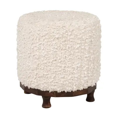 Olive Grove Woven Stool with Tapered Legs in Cream at Nordstrom | Nordstrom