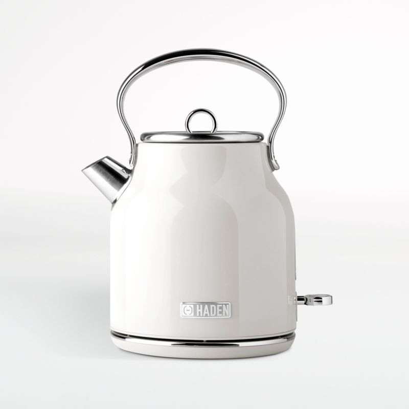 HADEN Heritage Ivory Electric Tea Kettle + Reviews | Crate & Barrel | Crate & Barrel