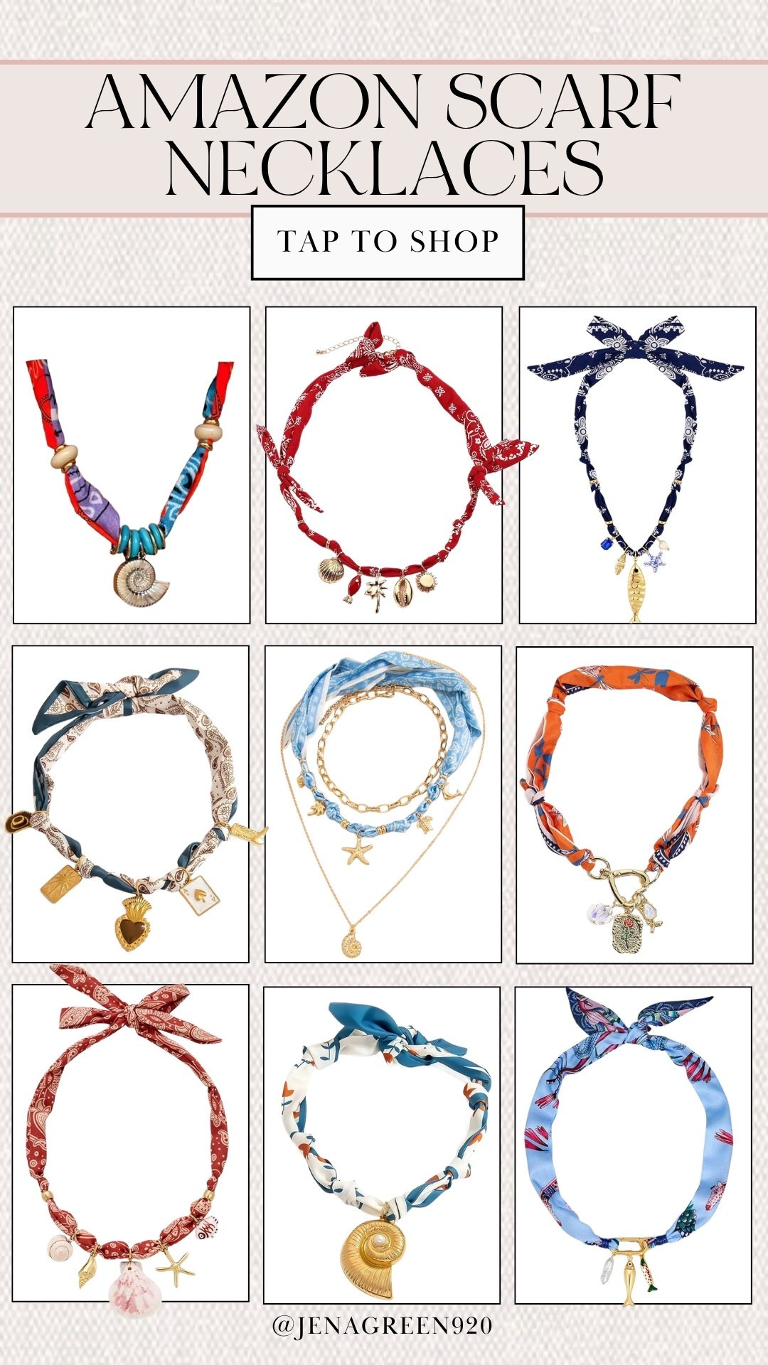 Amazon Scarf Necklaces | Charm Necklace | Summer Style

#LTKSeasonal #LTKootd
