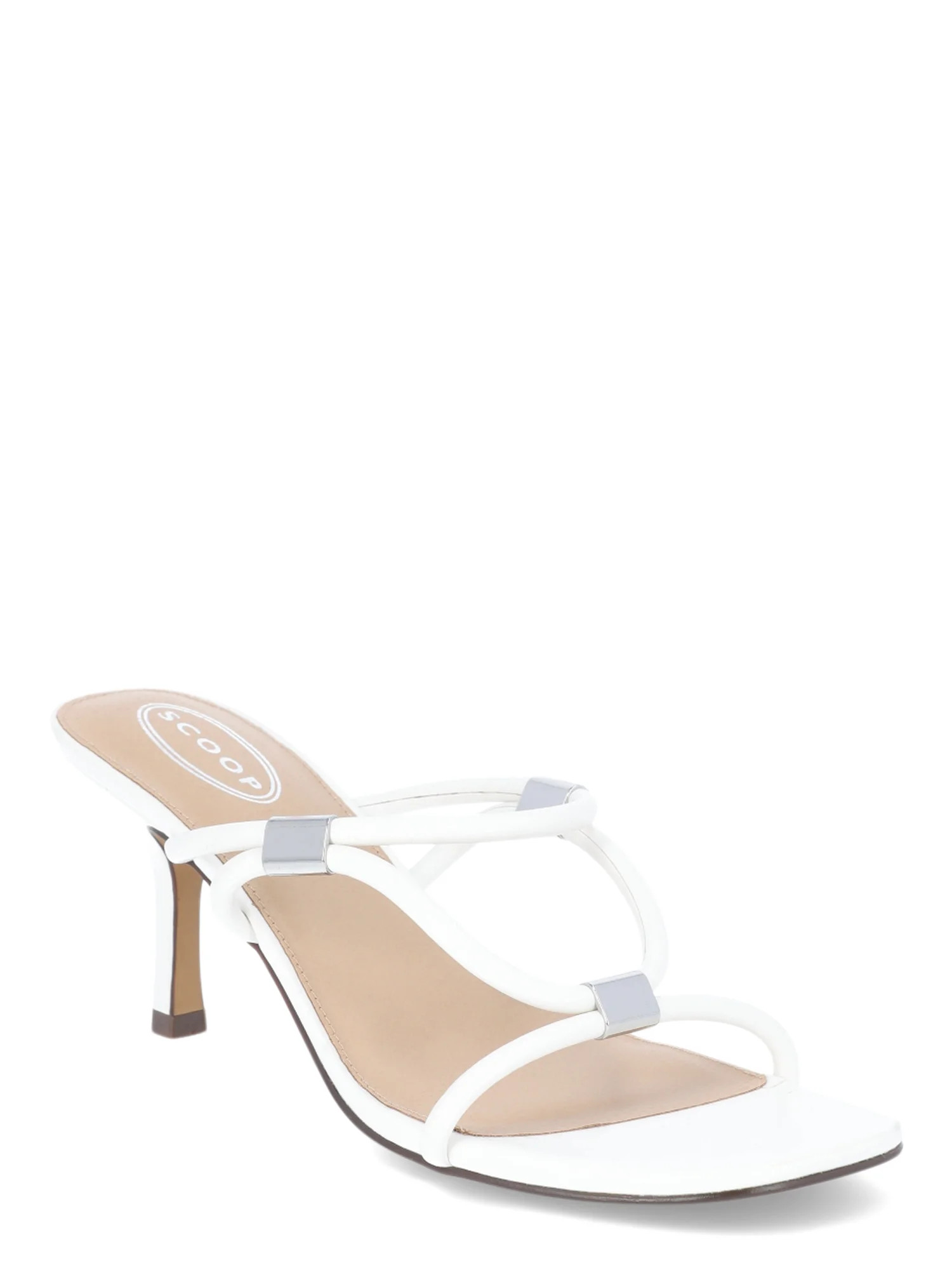 Scoop Women’s Stiletto Hardware Open Toed Heels, Sizes 6-11 | Walmart (US)