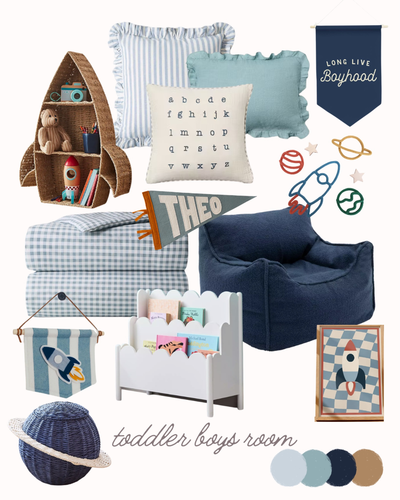 Space theme blue boys room  🚀 

#LTKfamily #LTKhome #LTKkids