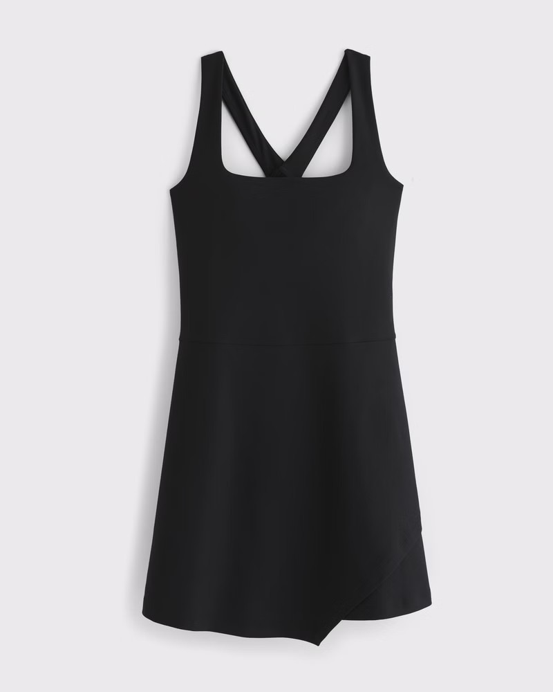 Abercrombie & Fitch Women's YPB sculptLUX Cross-Back Mini Dress in Black - Size M | Abercrombie & Fitch (US)