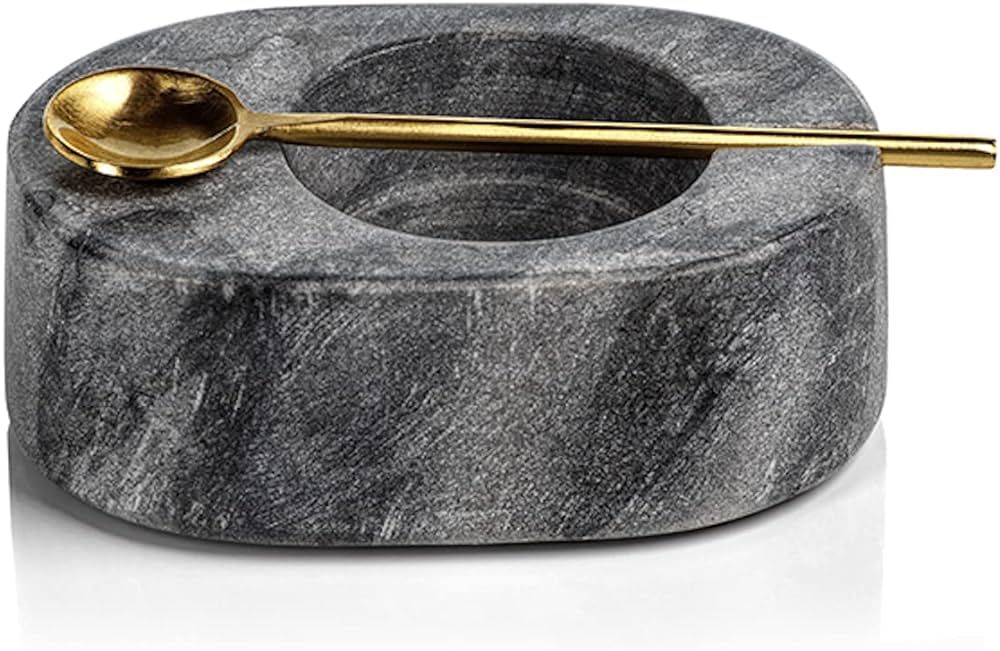 Zodax | Tuscan Gray Marble | Salt and Pepper Cellar | Amazon (US)