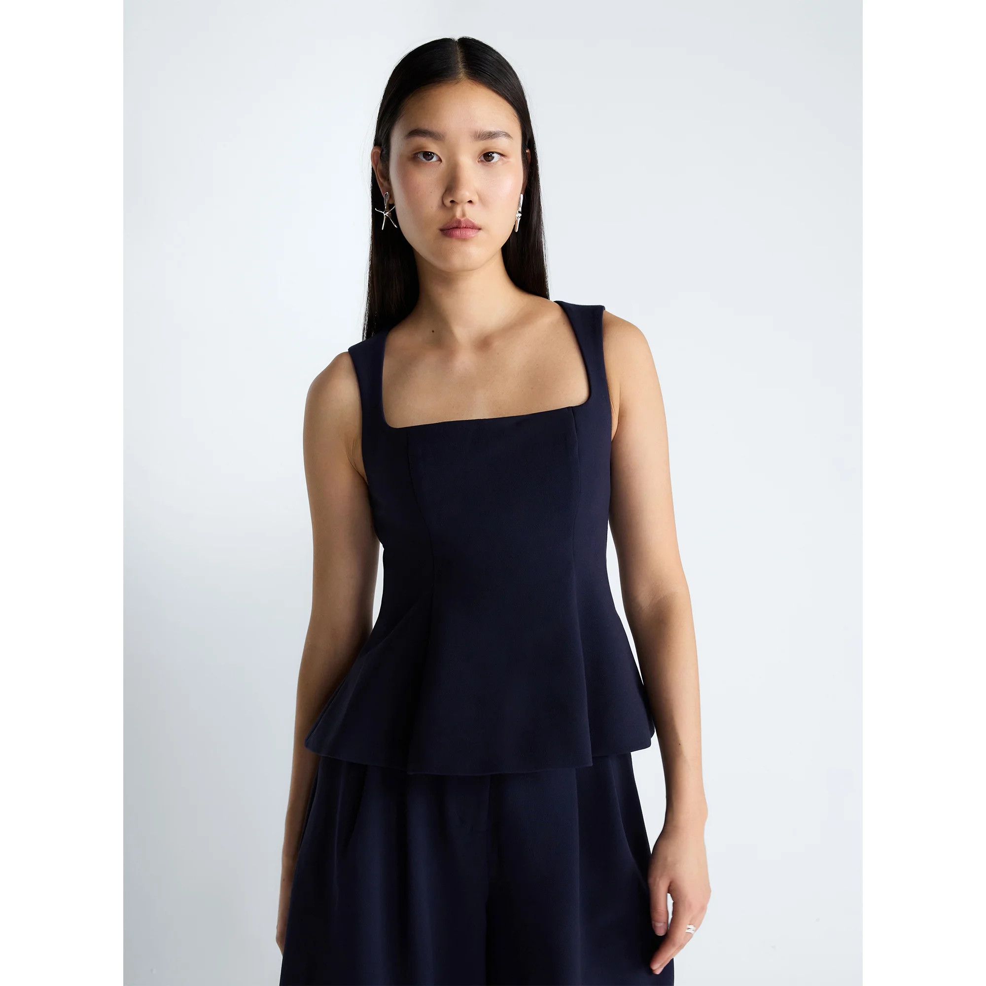 Devil Wears Prada Scoop Collection Women's Sleeveless Square Neck Peplum Top, Sizes 0-18 | Walmart (US)