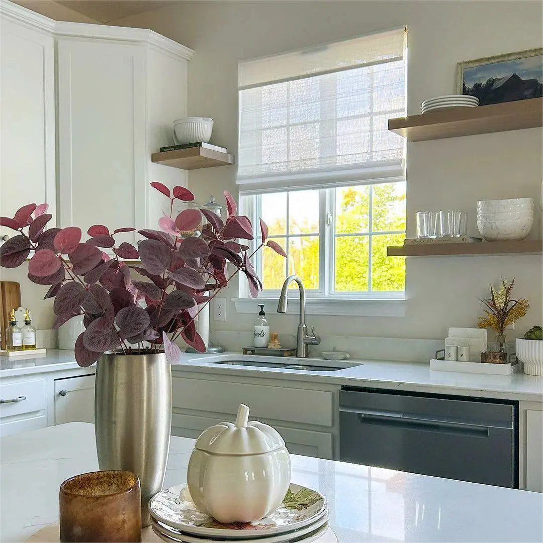 Natural Woven Bamboo Shade - Mist White | TWOPAGES