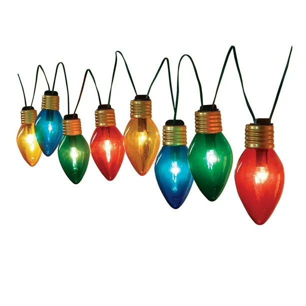 Holiday Time 8' Jumbo C7 Christmas Lights, Multicolor, 8 Count - Walmart.com | Walmart (US)