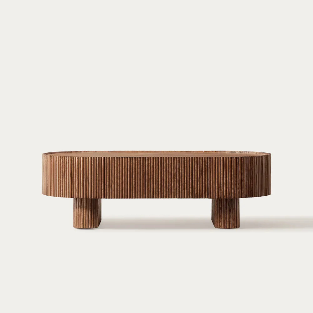 Marisol 55" Oak Coffee Table | Hernest