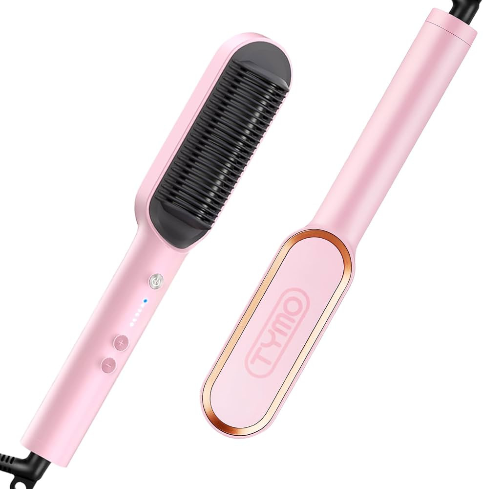 Hair Straightener Brush, TYMO Ring Hair Straightener Comb Straightening Brush for Women with 5 Te... | Amazon (US)