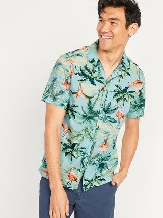 Printed Short-Sleeve Camp Shirt for Men | Old Navy (US)