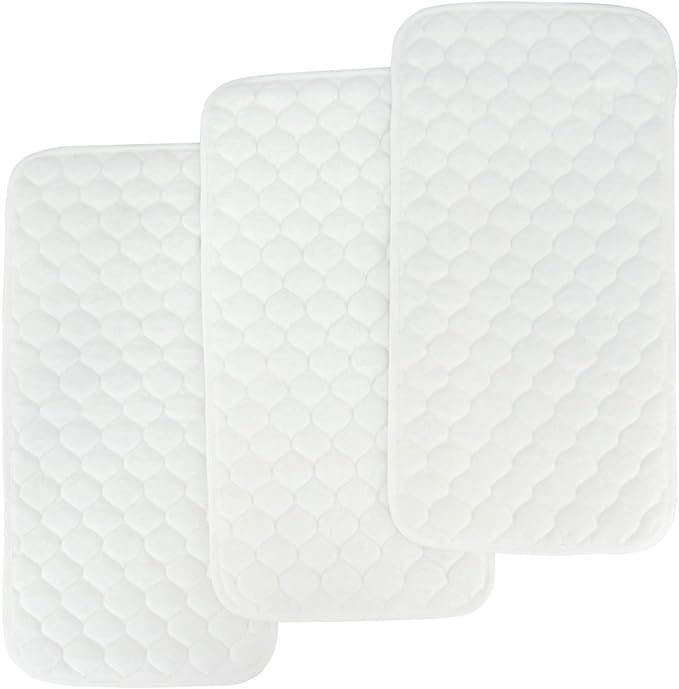 Bamboo Quilted Thicker Waterproof Changing Pad Liners 3 Count by BlueSnail 14 X 28 INCH (white go... | Amazon (CA)