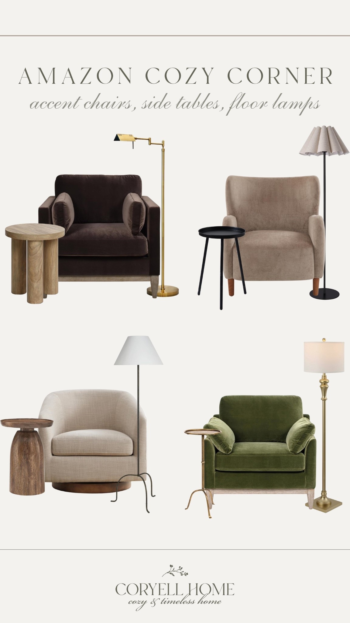 Amazon cozy corner inspiration 🤎 Love these styled spaces for a reading nook, office, bedroom, or living room  

#LTKHome