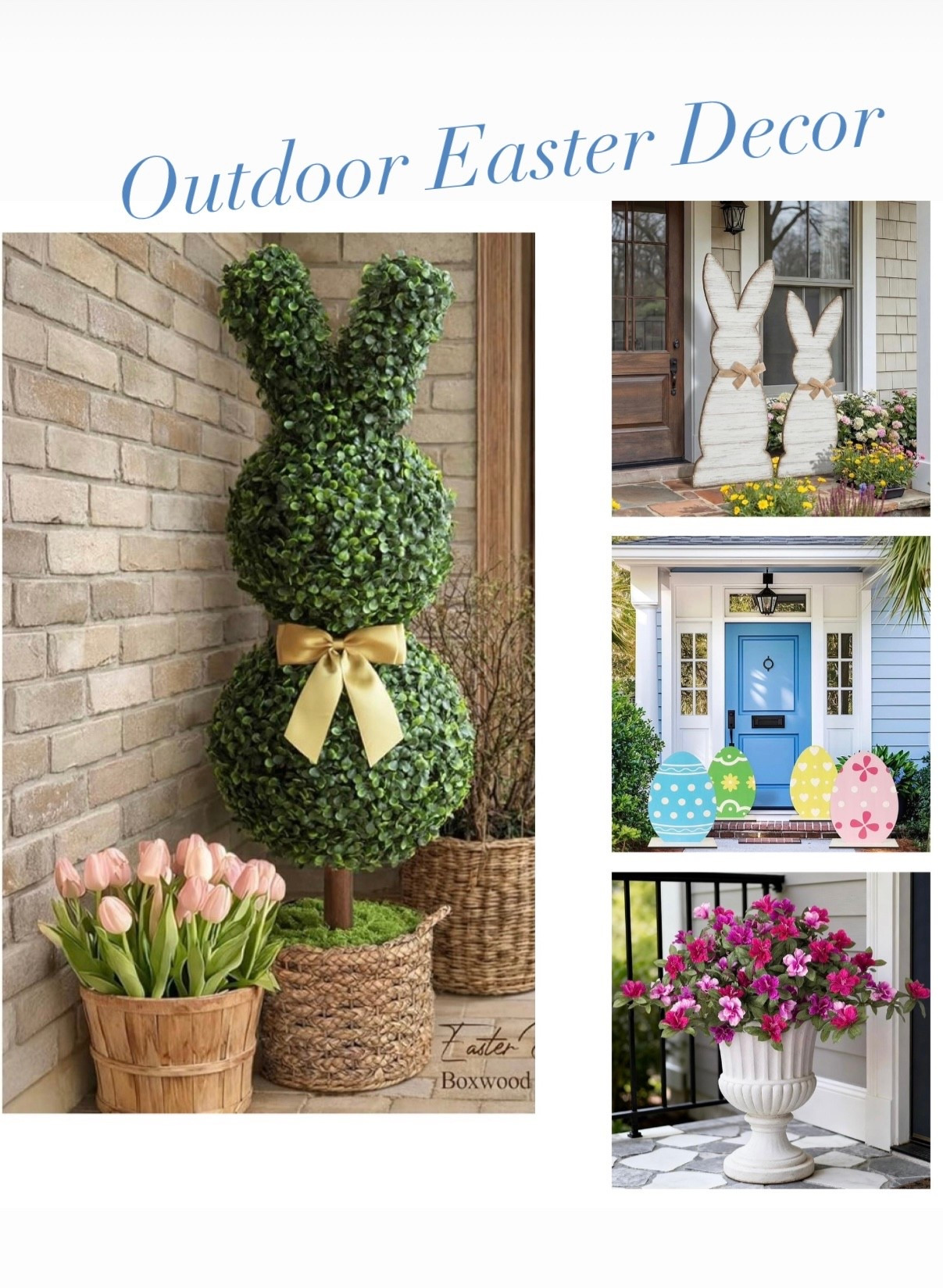 Outdoor Easter decor 
Front porch Easter
Amazon home 

#LTKHome #LTKdayinmylife #LTKSeasonal