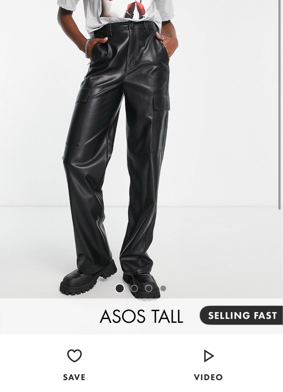 ASOS tall black leather cargo pants. These remind me a lot of the Abercrombie leather cargo pants, they just have a longer inseam! I’m 6’3 and they hit the floor which is so nice. They are also high rise! 


Fall
Fall Fashion
Fall style 
Fall outfit inspo
Fall outfits
Fall outfit photo ideas 
Tall fashion
Athleisure 
Leather pants 
Winter pants
Winter fashion
Winter fashion inspo
Tall winter pants 

#LTKU
#LTKworkwear
#LTKfit
#LTKSeasonal
#LTKsalealert 
#LTKHalloween 
#LTKunder50
#LTKunder100 
#LTKshoecrush
#LTKcurves
#LTKhome 
#LTKtravel 

#LTKHoliday #LTKSeasonal #LTKHalloween