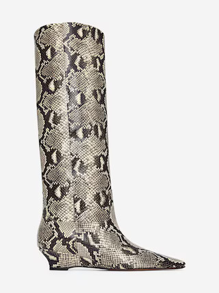 Wedge-Heel Leather Boots | Arket UK