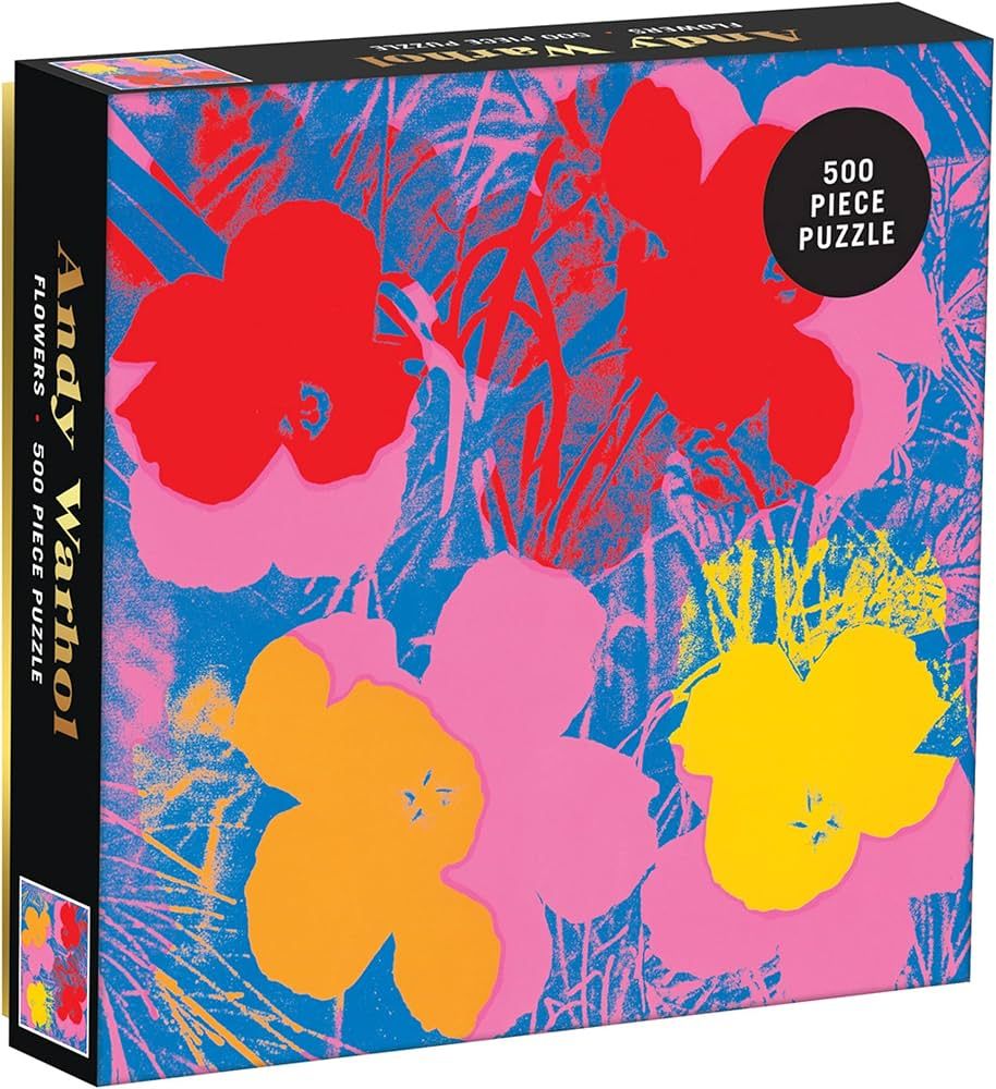 Galison Andy Warhol 500 Piece Jigsaw Puzzle with Flowers, Andy Warhol Art Foil Jigsaw Puzzle with... | Amazon (US)