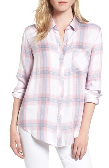 Women's Rails Hunter Plaid Shirt, Size X-Small - White | Nordstrom