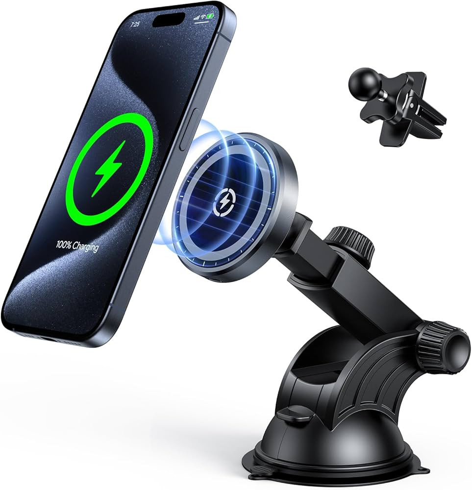 TIKECO for MagSafe Car Mount Charger, 15W Fast Charging Magnetic Wireless Car Charger Air Vent Da... | Amazon (US)