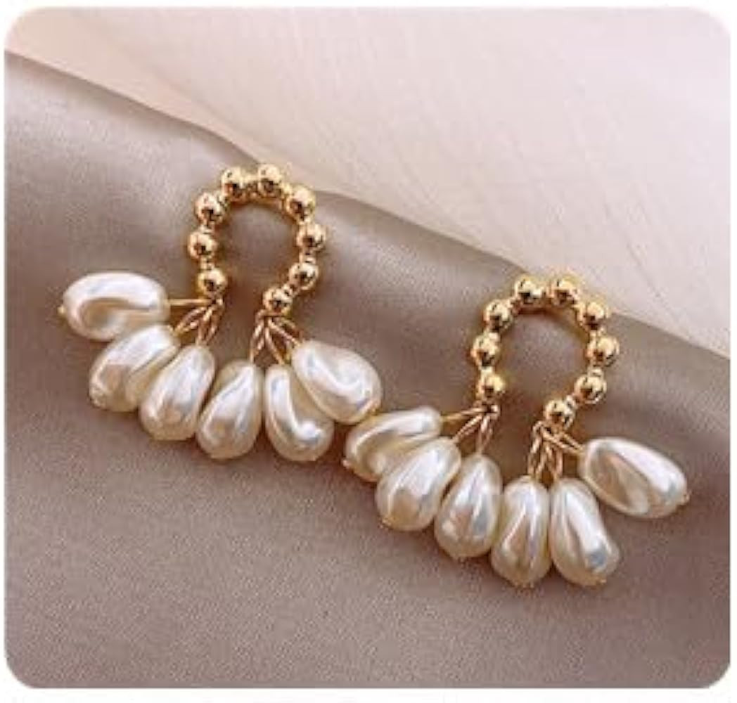 Sither Pearls Tassel Earrings for Women Dangling Pearls Earrings Boho Dainty Earrings Gold Jewelr... | Amazon (US)