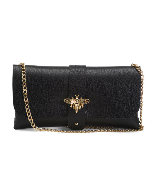 Made In Italy Leather Bee East West Crossbody | TJ Maxx