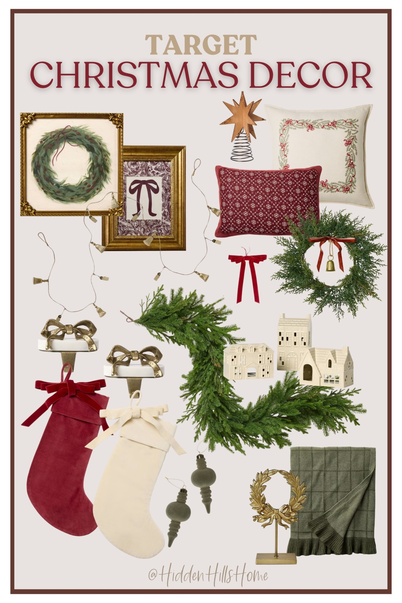 Target Christmas decor! Studio McGee holiday home decor, stockings, garland, wreath, Christmas pillows 

#LTKSaleAlert #LTKFindsUnder100 #LTKHome