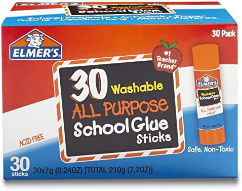 Elmer's All Purpose School Glue Sticks, Washable, 7 Gram, 30 Count | Amazon (US)