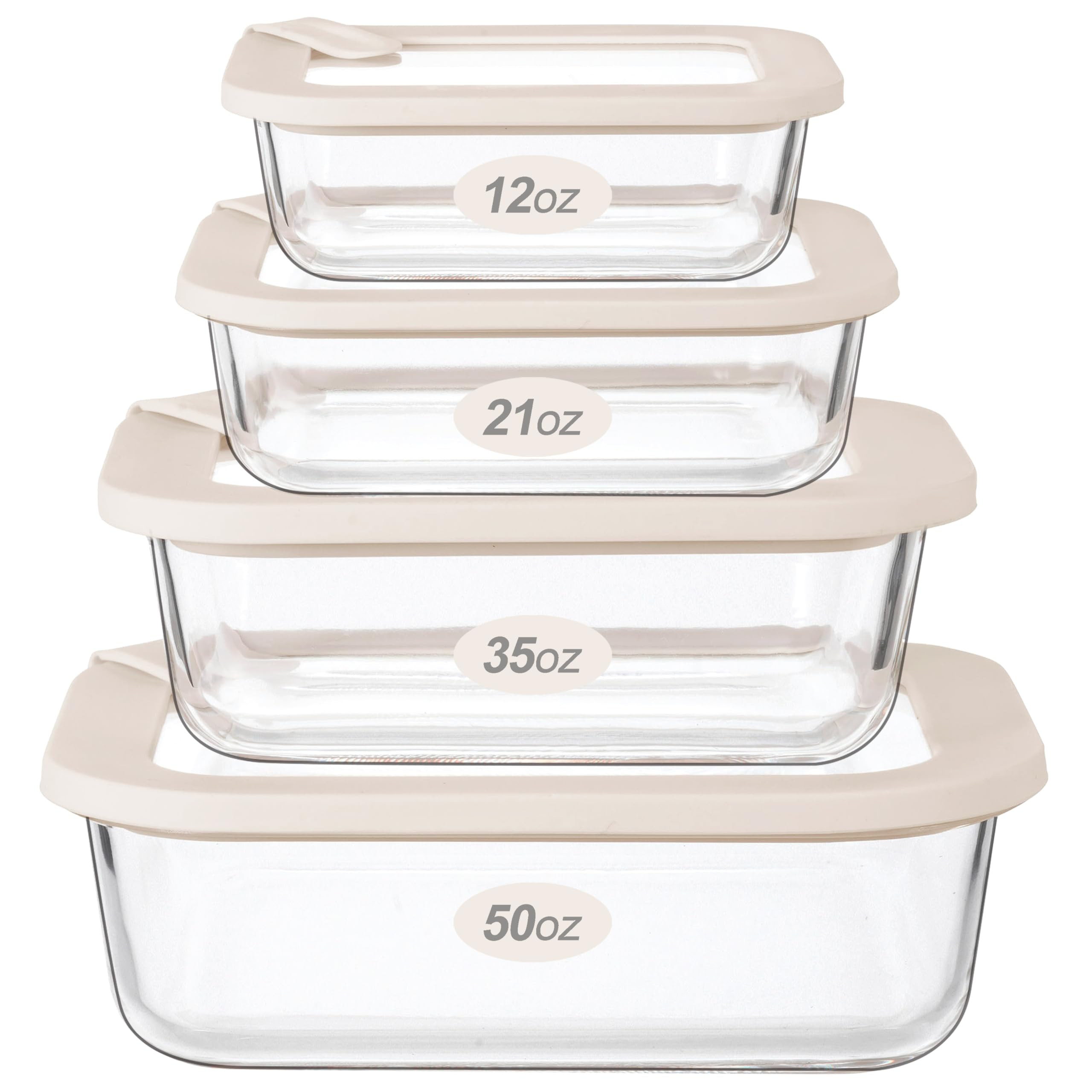 Urban Green Glass Food Storage Containers with Glass Lids, Microwave Safe Food Container Set, Ait... | Amazon (US)