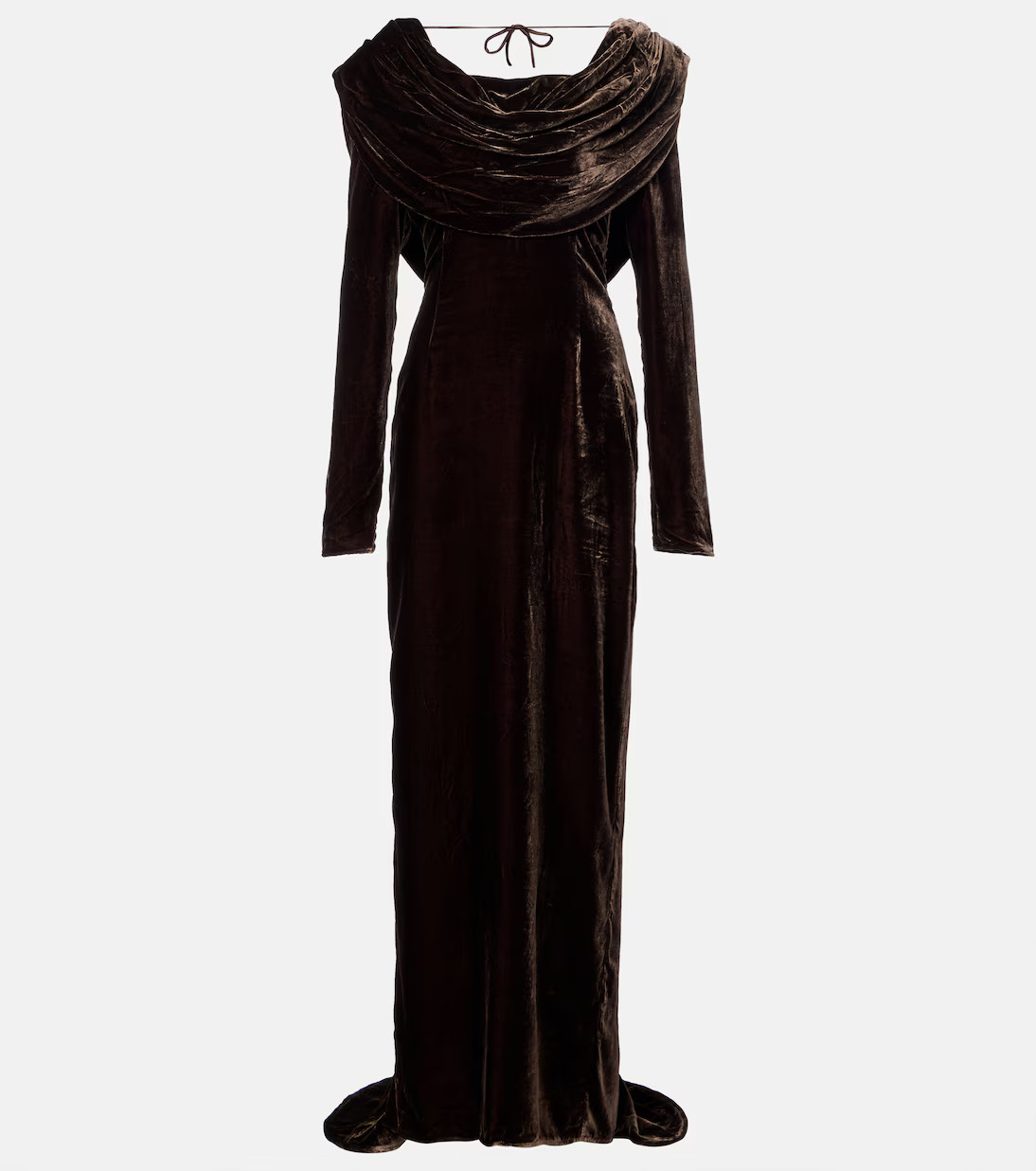 Draped velvet gown | Mytheresa (INTL)